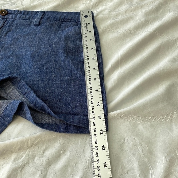 Old Navy Women's Blue Linen Blend Casual Walking Shorts Size 12 Beach‎ Boardwalk - Picture 10 of 11